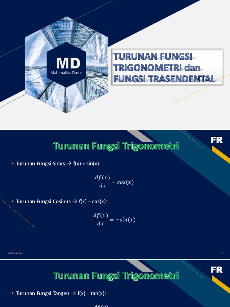Turunan Fungsi Trigonometri dan Invers | PDF