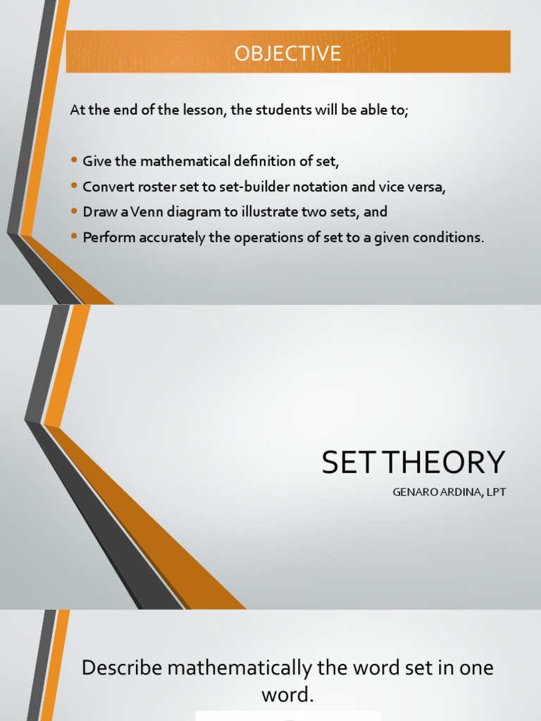 Set Theory | PDF | Set (Mathematics) | Mathematics