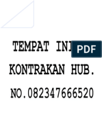 Tempat Ini Di Kontrakan Hub