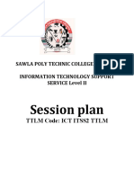 Session Plan: TTLM Code: Ict Itss2 TTLM