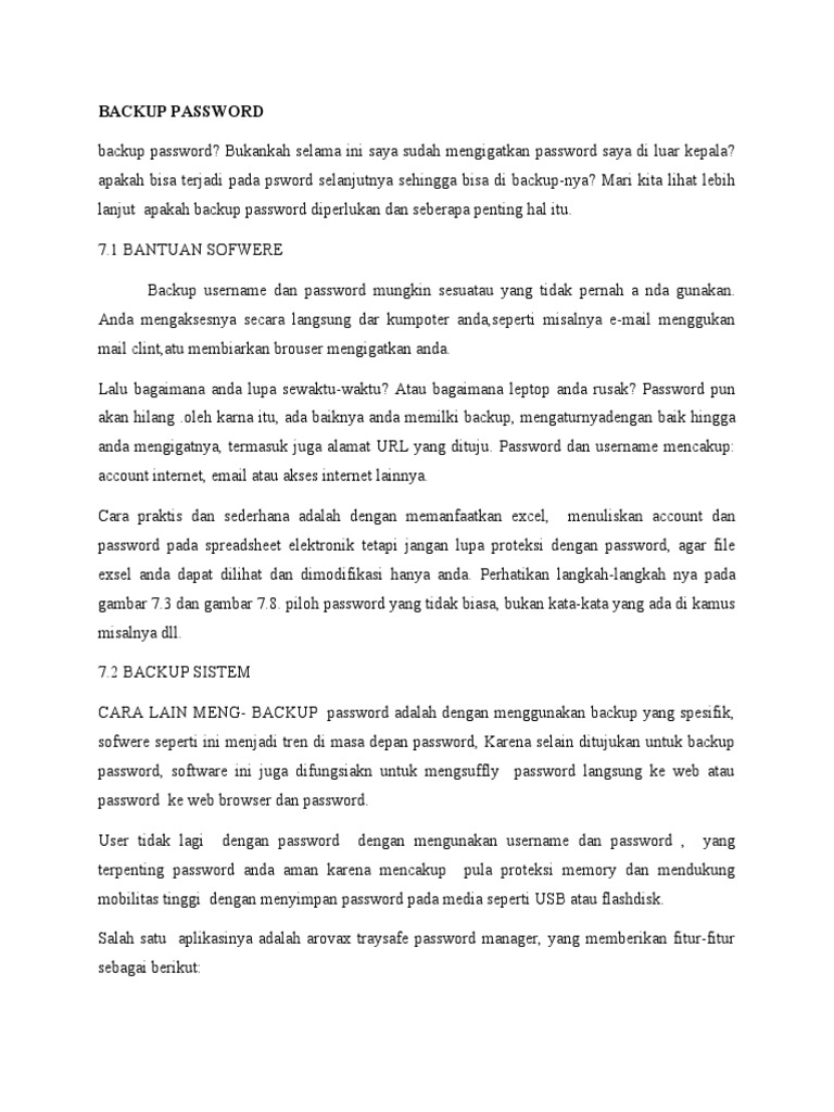 Backup Password PDF