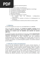 Positionnement Du Contrôle de Gestion