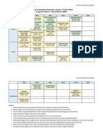 Jadwal Perkuliahan Semester Genap T