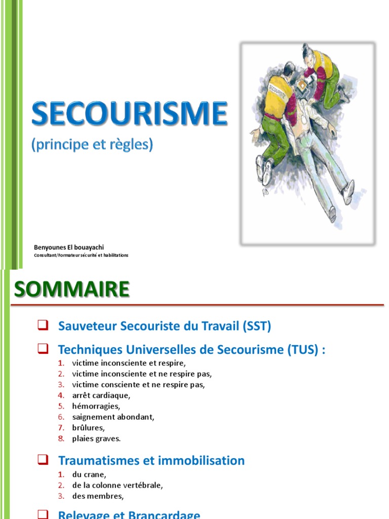Principes de Secourisme Essentiels | PDF | Réanimation cardio ...