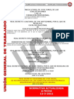 Legislación Cualificaciones Profesionales actualizado 12 3 2011