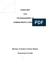 Guidelines For The Management of Common Mental Disorders