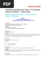 Networking XII Computer Science Question Answer CBSE