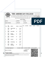 The American College: Hall Ticket