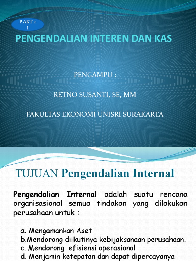 Tm-1 & 2 Pengendalian Interen Dan Kas | PDF | Pengelolaan Keuangan & Uang