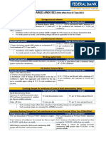 Service Charges and Fee