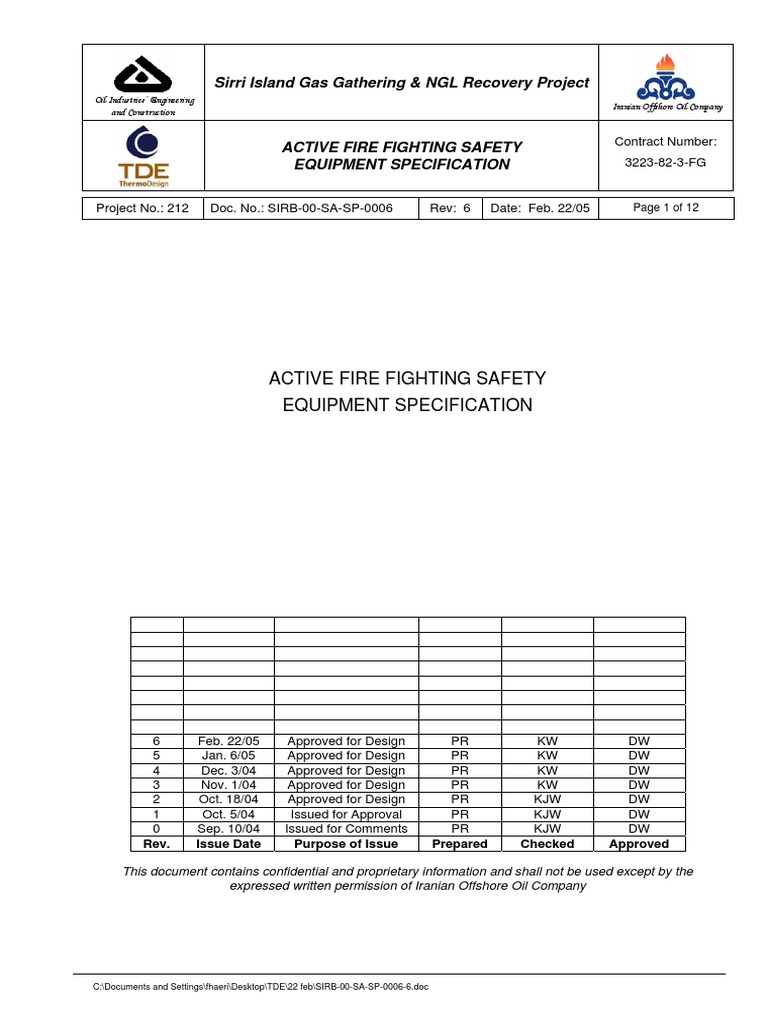Sirri Island Gas Gathering & NGL Recovery Project: Active Fire Fighting ...
