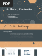 14 Masonry ConstructionMethods