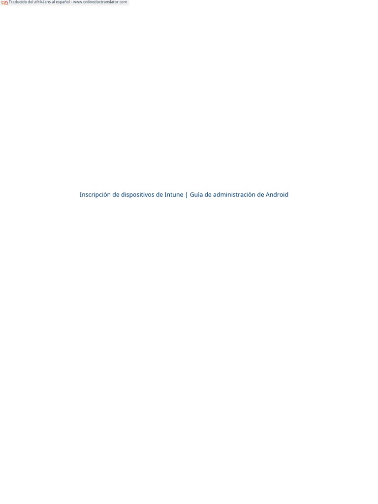 Guía de Inscripción de Dispositivos en Intune | PDF | Android (sistema ...