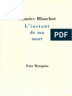 Linstant de Ma Mort by Maurice Blanchot (Blanchot, Maurice)