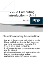 Cloud Computing Introduction - Unit I-1