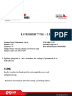 Experiment Title - 2.1: Code