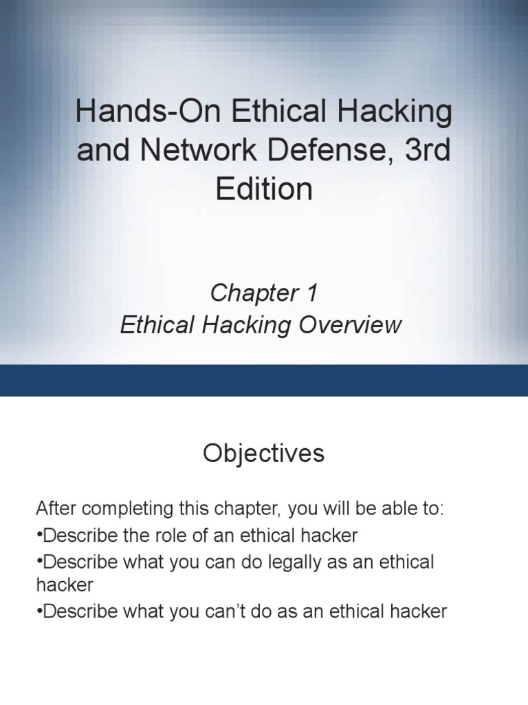 Hands-On Ethical Hacking and Network Defense, 3rd Edition | PDF ...