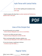 The Past Simple Tense With Lexical Verbs