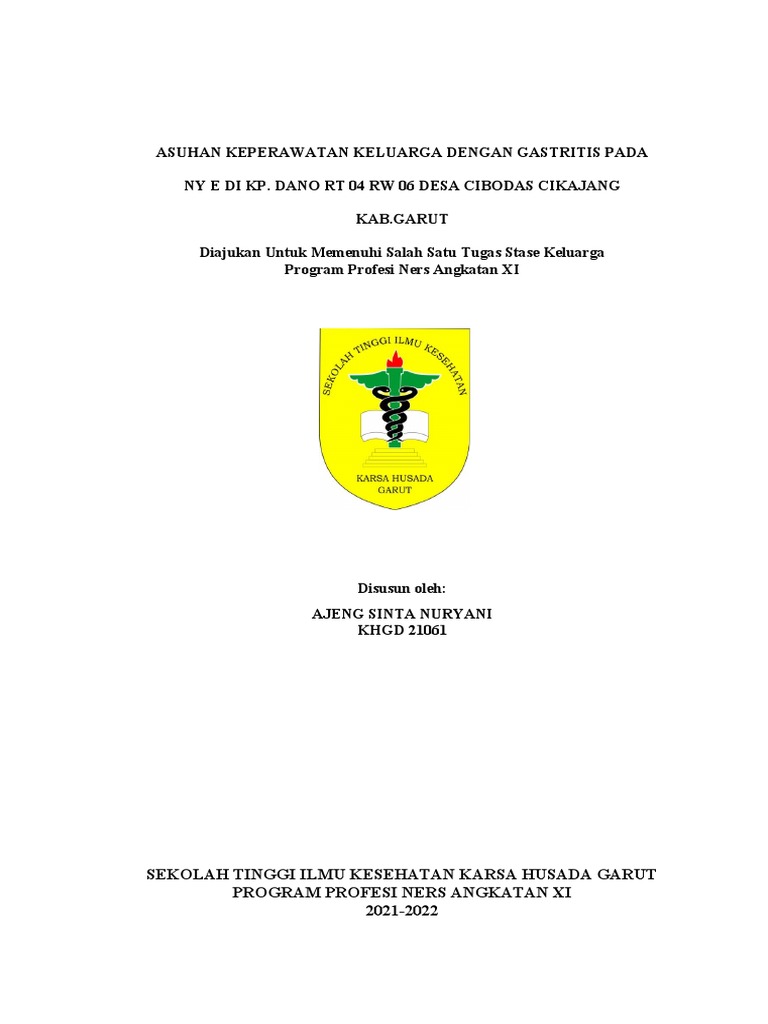 Asuhan Keperawatan Keluarga Dengan Gastritis Pada Ny E Pdf