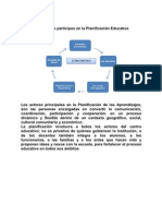 Actores Que Participan en La Planificación Educativa TRIPTICO