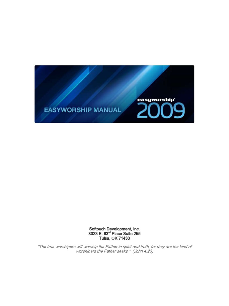 Easy Worship Manual Laptop Computer File