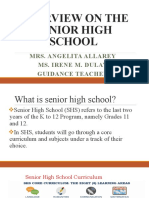Overview of Senior High School Tracks and Specializations