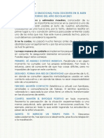 Soporte Socio Emocional para Docentes en El Buen Retorno Del Año Escolar 2021