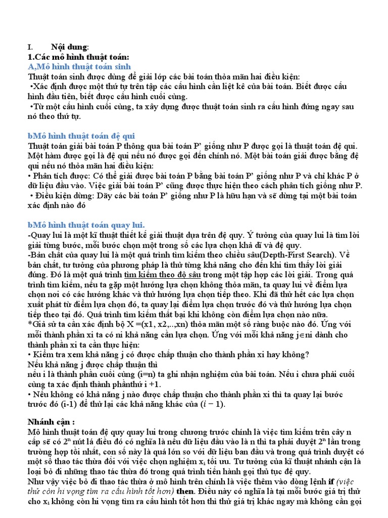 các mô hình thuật toán (key) | PDF