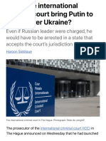 Could International Criminal Court Bring Putin To Justice Over Ukraine