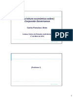 Uma Leitura Económica Sobre: Corporate Governance