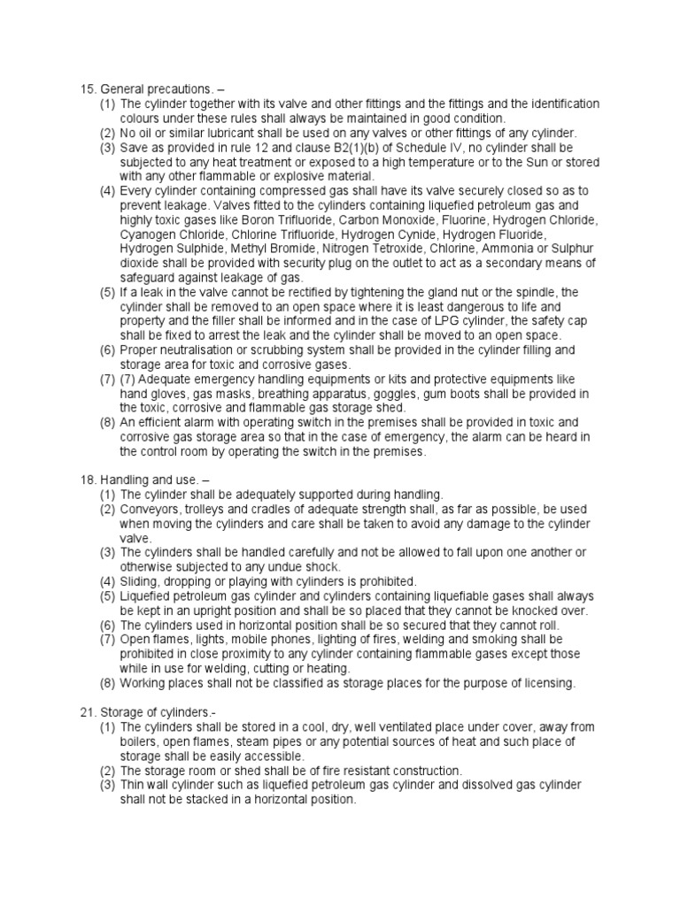 Gas Cylinder Rules 2022 PDF Chlorine Liquefied Petroleum Gas