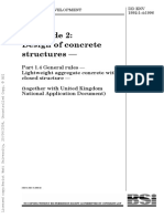 DD ENV 1992-1-3 EuroCode 2 Part 1.4 General Rules-Lightweight Aggregate Concrete With Closed Structure