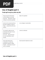 Thẻ ghi nhớ và bài kiểm tra thử cho Use of English part 4 - Quizlet