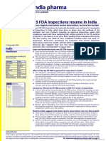 US FDA Inspections Resume in India