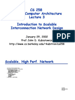CS 258 Parallel Computer Architecture Introduction To Scalable Interconnection Network Design