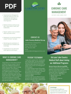 chronic care management brochue