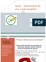 Chestionarul - Instrument de Culegere A Informaţiilor