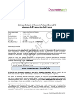 Sistema de Evaluación del Desempeño Profesional Docente 2013 Informe de Evaluación Individual EJEMPLO