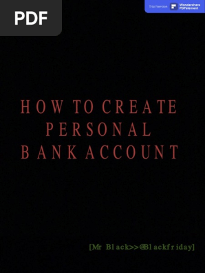 Bank opening Guide  Mr Black