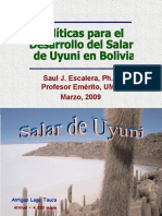 Litio en Bolivia Dr. Escalera
