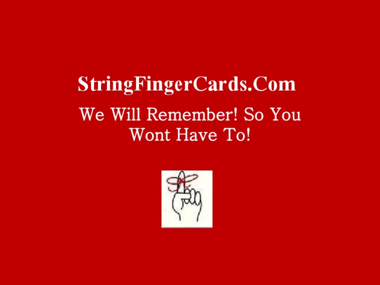 String Finger Cards | PDF