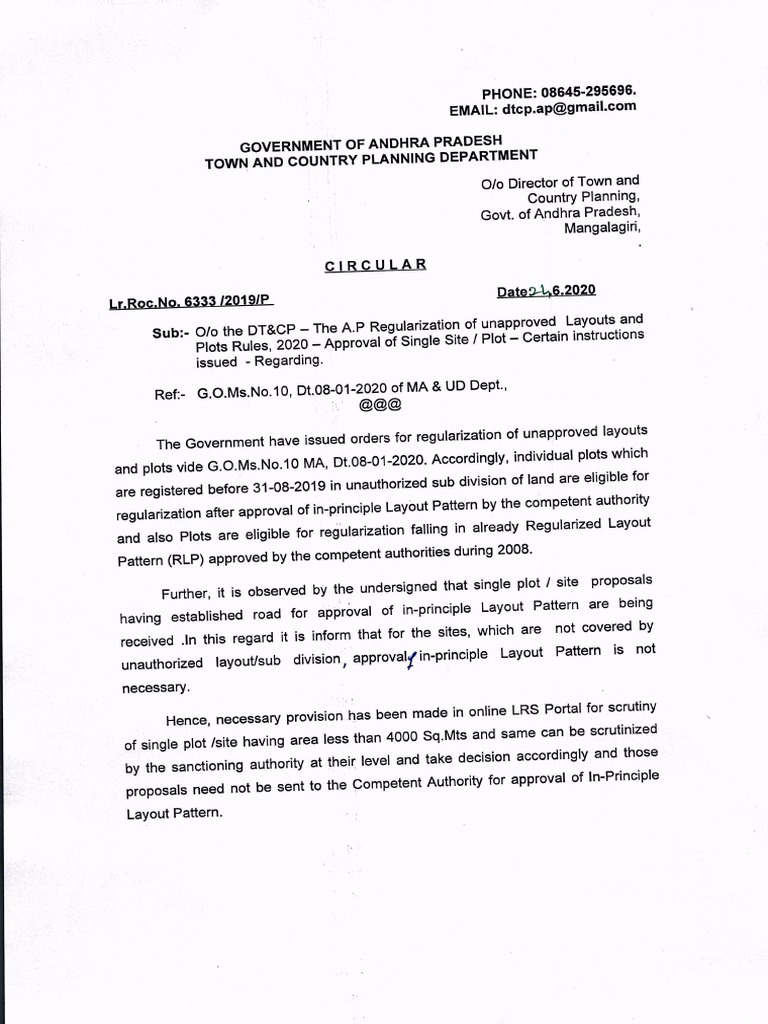 A.P. Guidelines for Plot Regularization | PDF | Finance & Money Management