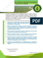 Politica Seguridad y Salud en El Trabajo - Palmas Del Huallaga S.A.C