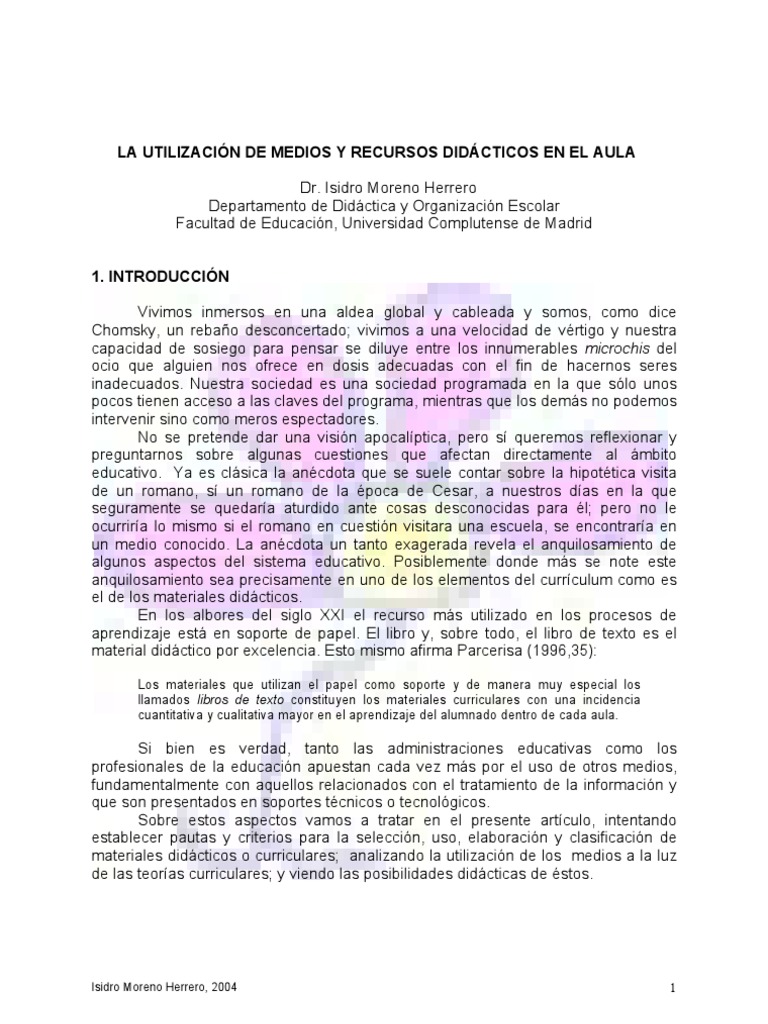Recursos Didacticos en El Aula | PDF | Ciencia y matemáticas