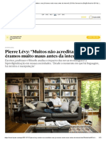 Pierre Lévy - "Muitos Não Acreditam, Mas Já Éramos Muito Maus Antes Da Internet" - El País Semanal Na Edição Brasil Do El País - EL PAÍS Brasil