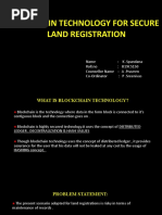 Block Chain Technology For Secure Land Registration