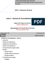 Revisão de Termodinâmica para Máquinas Térmicas