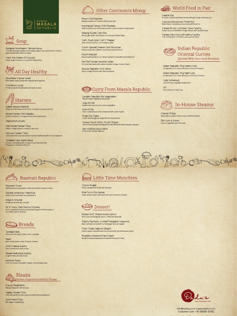 Main Course Menu | PDF