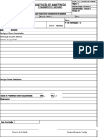 FORM #13 - Solicitação de Manutenção, Conserto Ou Reparo - 2022