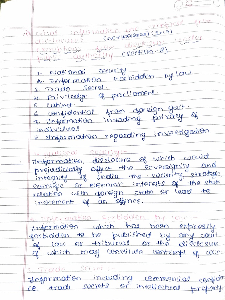 Exempted From Disclosure PDF